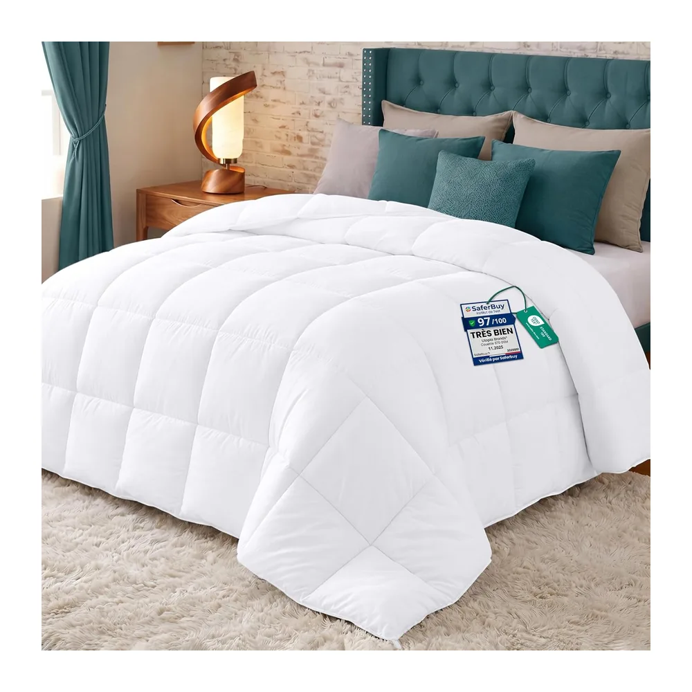 Utopia Bedding Couette Chaude sans Housse, 220x240 cm, 370 g/m², Blanc