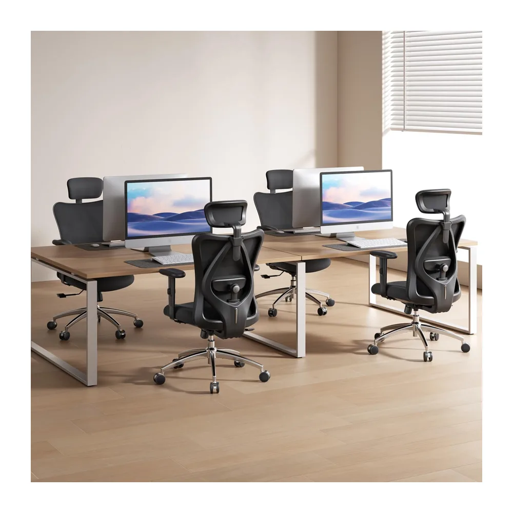 SIHOO M18 Chaise Ergonomique Bureau, Support Lombaire Réglables, Noir