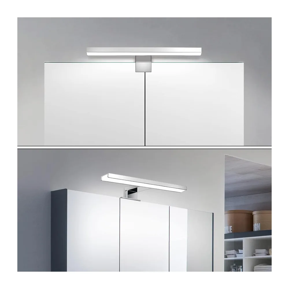ERWEY Lampe Miroir Salle de Bain 5W 30cm 400lm, Applique Armoire LED Blanc Froid 6000K, IP44 Etanche Lumière pour Miroir de Salle de Bain (300mm) [Classe énergétique E]