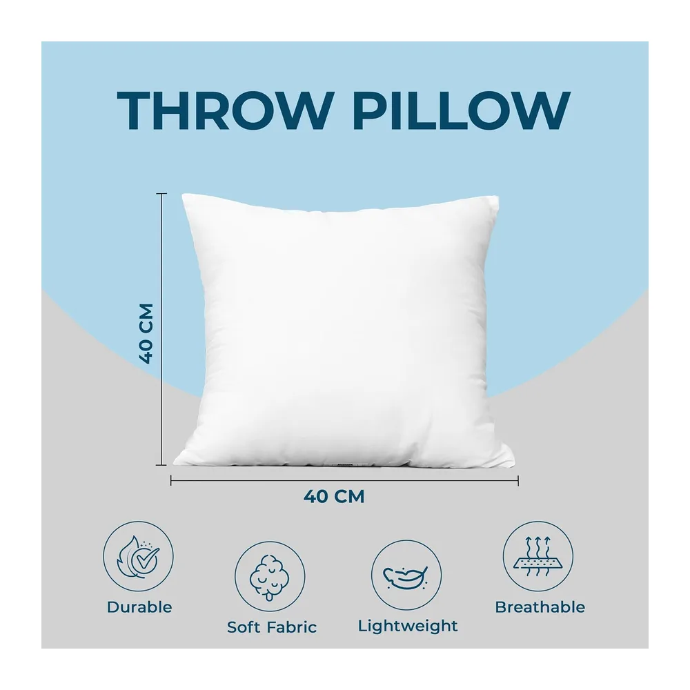 Utopia Bedding Garnissage Coussin 40 x 40 cm Lot de 4 Blanc