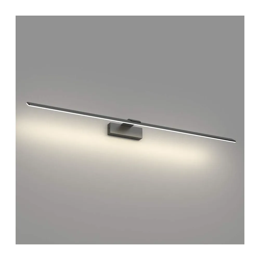 Klighten Lampe LED pour miroir de salle de bain - 100 cm - 30 W - IP44 - Applique murale moderne pour salle de bain - En aluminium - 180 LED - Blanc naturel - 4500 K - Noir [Classe énergétique F]