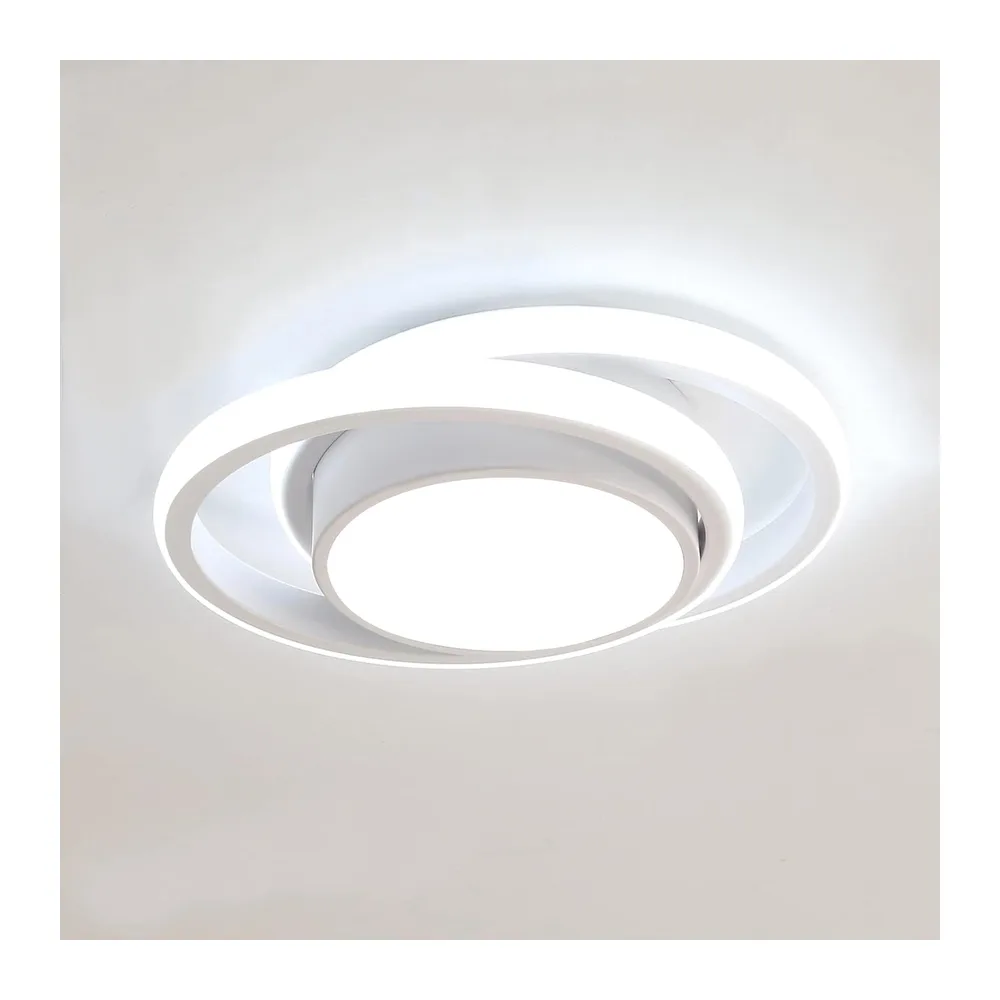 Comely Plafonnier LED, Rond Lampe de plafond 32W 2350LM, Moderne Luminaire Plafonnier pour Couloir Coucher Salle de Bains Cuisine Salon, Blanc Froid 6500K, Longueur 28cm [Classe énergétique E]