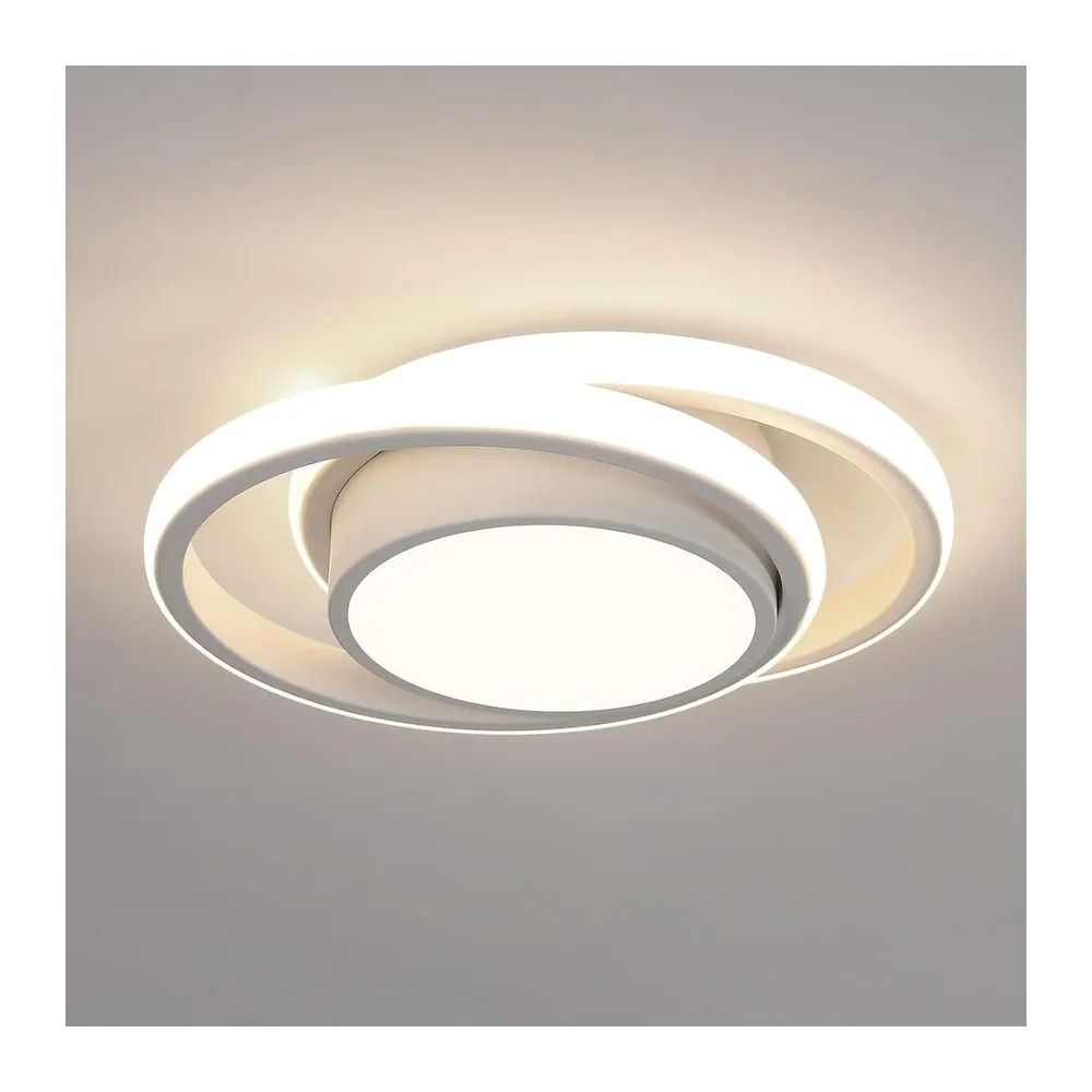 Comely Plafonnier LED, Rond Lampe de plafond 32W 2350lm, Moderne Luminaire Plafonnier pour Couloir Coucher Salle de Bains Cuisine Salon, Lumière Naturelle 4500K, Diamètre 27cm [Classe énergétique E]