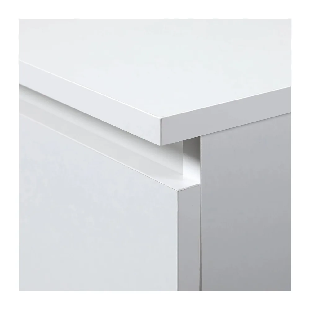 AKORD Armoire 2 Portes | Armoir Chambre 2 Tiroirs avec Etagères et Une Tringle | L90 x H180 x P51 cm | Panneau Stratifié 16mm | Armoire sans Penderie Chambre | Dressing Rangement Placard