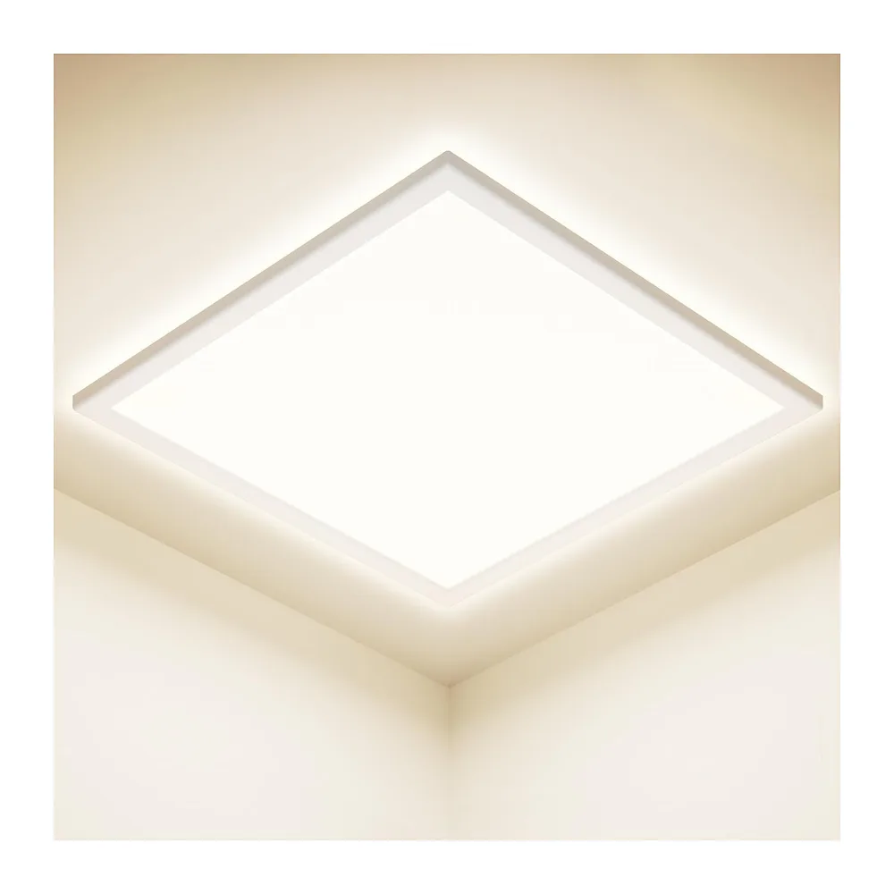 Feliigo Plafonnier LED, 24W 2800LM Carré Luminaire Plafonnier, 4000K Super Mince Lampe de Plafond, Étanche IP44 Ø30CM Lampe Plafond Moderne pour Salle de Bain, Chambre, Salon, Cuisine, Balcon [Classe énergétique F]