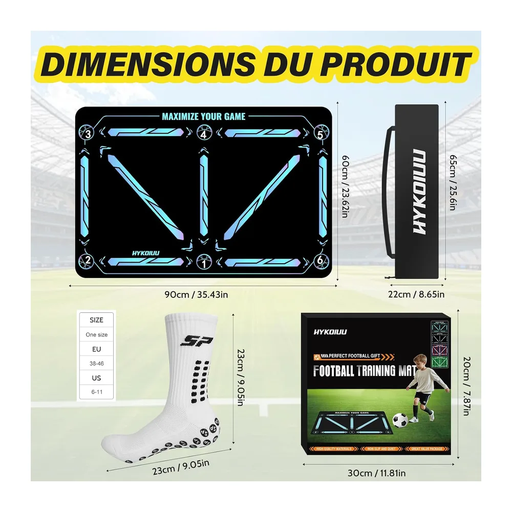 Tapis Foot avec Vidéos, Entrainement Football et Contrôle du Ballon