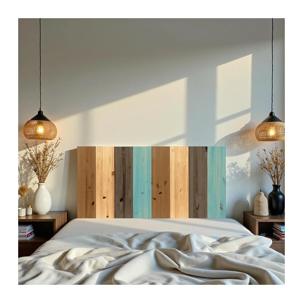 Tête de lit 150 et 160 cm Queen Size - Bois de pin Massif Style Nordique - Fabriqué à la Main en Espagne - Kita Colors