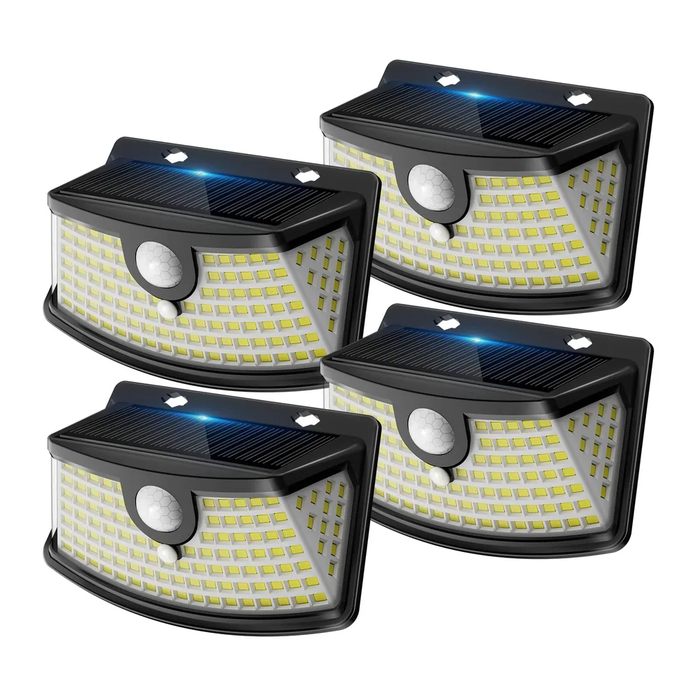 Aootek Lampe Solaire Extérieur Jardin Murale, Lot de 4, 120 LEDs, IP65