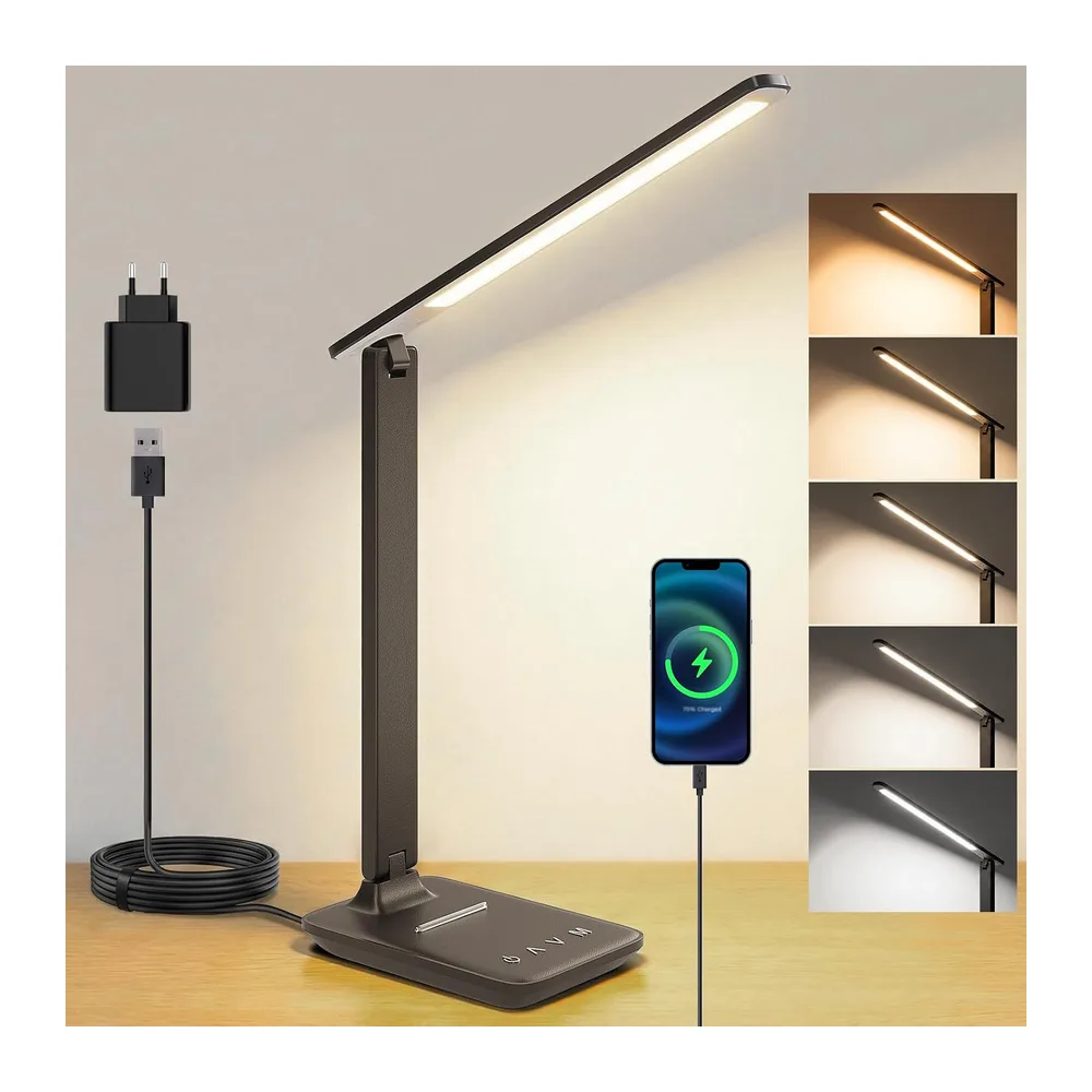 Lampe de Bureau LED, Lampe de Table pour Lecture et Travail [Classe énergétique A]