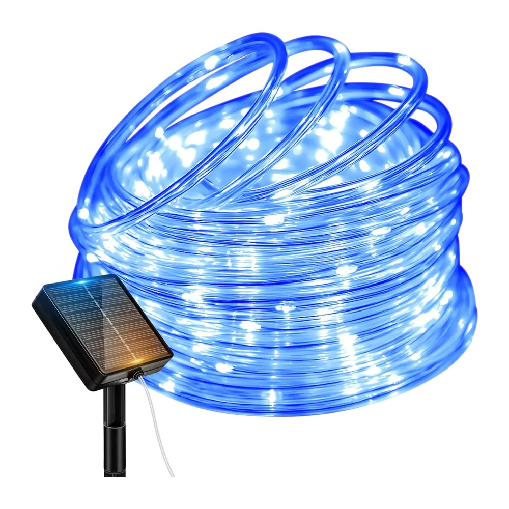 btfarm 10M 100 LED Guirlande Solaire Exterieur Jardin, Tubes Lumineux [Classe énergétique E]