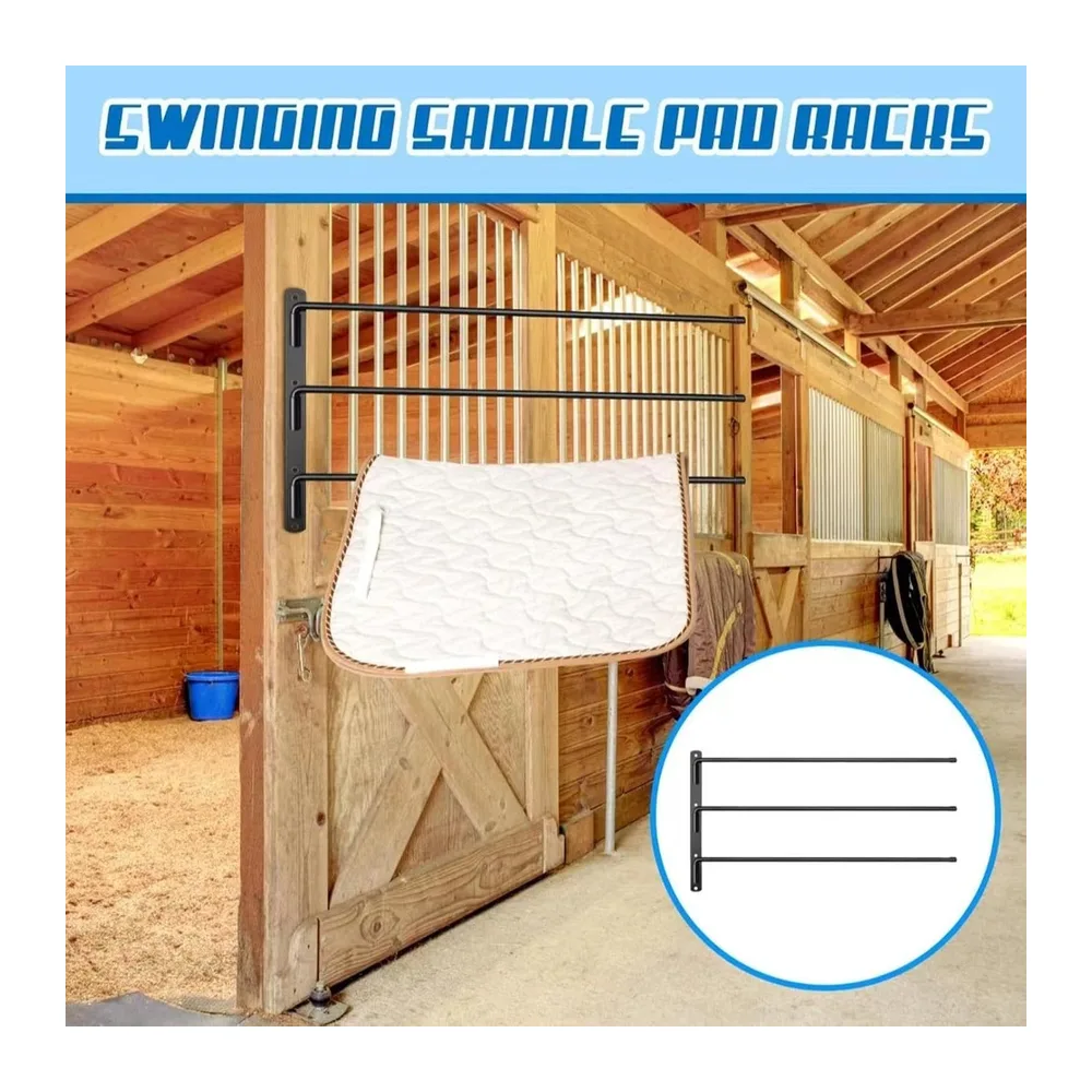 Porte-Tapis De Selle Pour Cheval Support Mural Pivotant À 180 Degrés