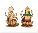 (Trending)Lakshmi Ganesha Idol Laxmi Ganesh Statue Home, Office, Diwali Pooja Gifts(Bronze Finish)
