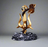 (Buy 1 Get 1 Free Gift Offer) Mahakaleshwar Trishul Damru Car Dashboard Figure