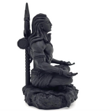 Mahayogi Shiva Murti, 8.89 cm Height, Black, 3D Printed, Hindu Religious Statue of Adiyogi Shiva