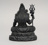 Mahayogi Shiva Murti, 8.89 cm Height, Black, 3D Printed, Hindu Religious Statue of Adiyogi Shiva