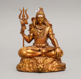 Mahayogi Shiva Murti, 8.89 cm Height, Black, 3D Printed, Hindu Religious Statue of Adiyogi Shiva